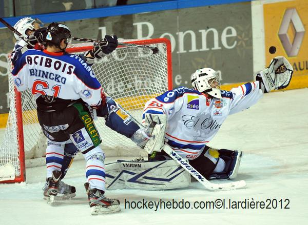 Photo hockey Ligue Magnus - Ligue Magnus, 26ème journée : Grenoble  vs Caen  - Grenoble coule le Drakkar 