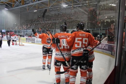 Photo hockey Ligue Magnus - Ligue Magnus, demi-finale, match 5 : Epinal  vs Angers  - Première balle de match pour Epinal