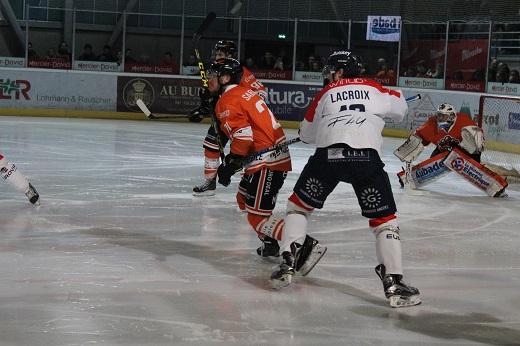 Photo hockey Ligue Magnus - Ligue Magnus, demi-finale, match 5 : Epinal  vs Angers  - Première balle de match pour Epinal