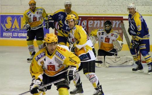 Photo hockey Ligue Magnus - LM - 9ème journée : Chamonix  vs Strasbourg  - Les Chamois sur une étoile