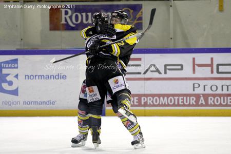 Photo hockey Ligue Magnus - LM playoffs : 1/4 de finale, match 1 : Rouen vs Morzine-Avoriaz - Un réveil tardif mais suffisant.