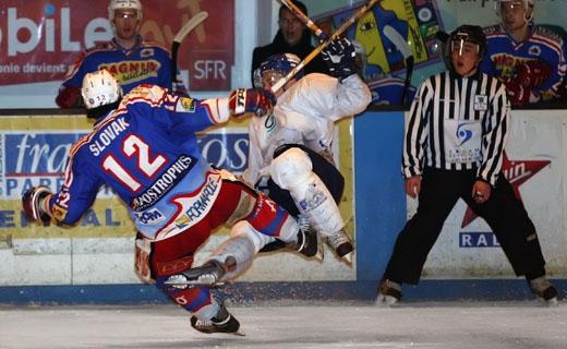 Photo hockey Ligue Magnus - PO 1er tour match 1 : Epinal  vs Dijon  - Epinal (dé) joue, Dijon contre et ... gagne !