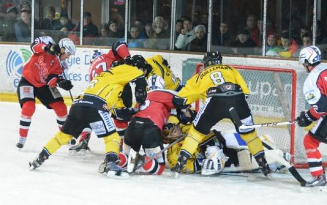 Photo hockey match Briançon  - Rouen le 07/01/2014