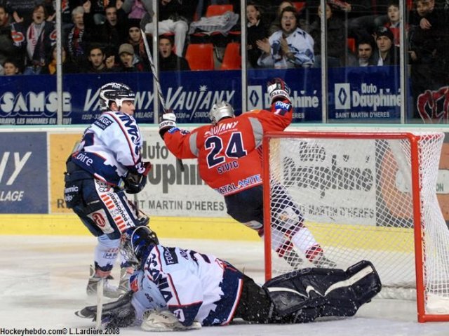 Photo hockey match Grenoble  - Angers  le 09/12/2008