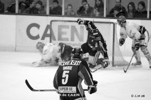 Photo hockey match Caen  - Amnéville le 20/12/2008