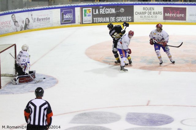 Photo hockey match Rouen - Lyon le 05/12/2014