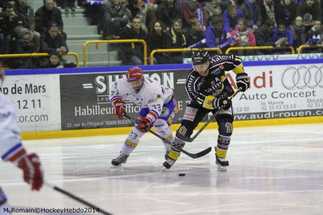 Photo hockey match Rouen - Lyon le 05/12/2014