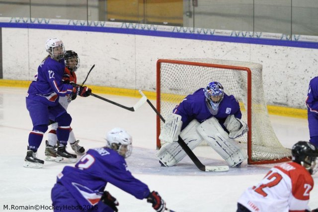 Photo hockey reportage Mondial Féminin - La France un peu courte.
