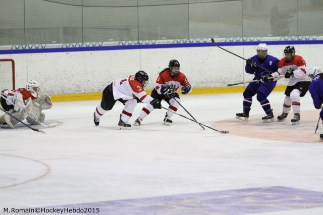 Photo hockey reportage Mondial Féminin - La France un peu courte.