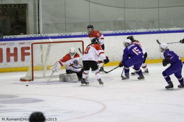 Photo hockey reportage Mondial Féminin - La France un peu courte.
