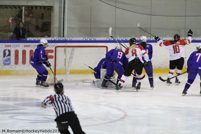 Photo hockey reportage Mondial Féminin - La France un peu courte.