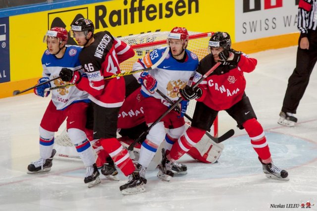 Photo hockey match Canada - Russia le 17/05/2015