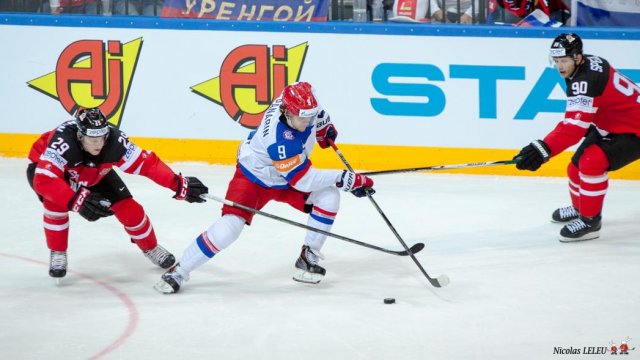 Photo hockey match Canada - Russia le 17/05/2015