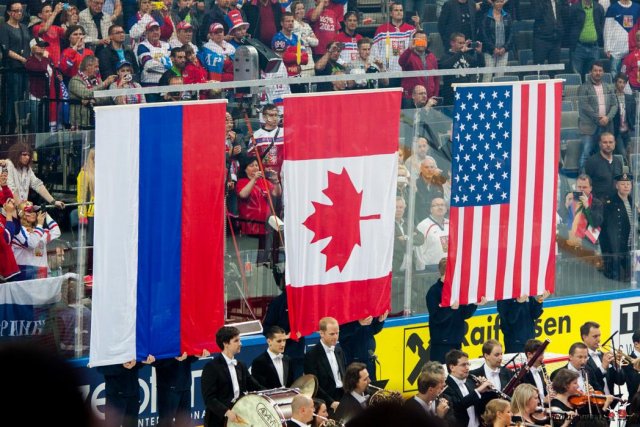 Photo hockey match Canada - Russia le 17/05/2015