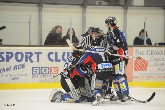 Photo hockey match Caen  - Cergy-Pontoise le 24/01/2009