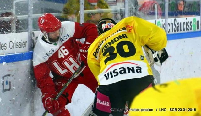 Photo hockey match Lausanne - Bern le 23/01/2018