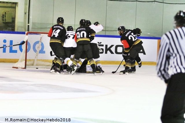 Photo hockey match Rouen - Oulu le 07/09/2018