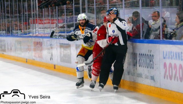 Photo hockey match Lausanne - Zug le 02/04/2019