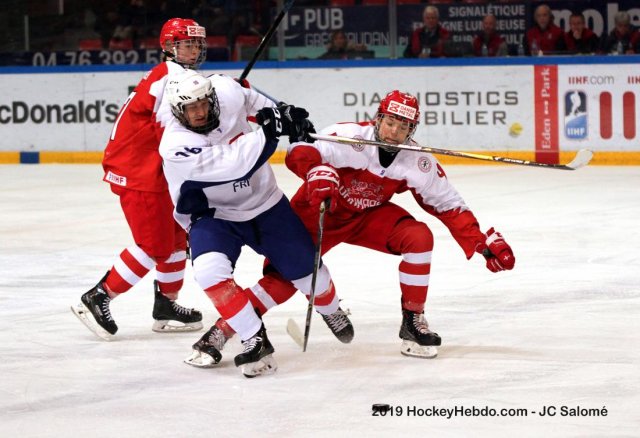 Photo hockey match Denmark - France le 18/04/2019