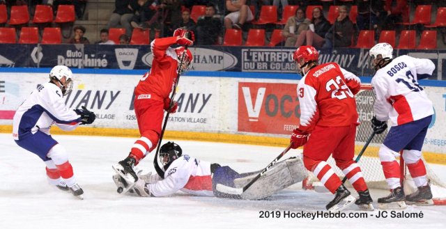Photo hockey match Denmark - France le 18/04/2019
