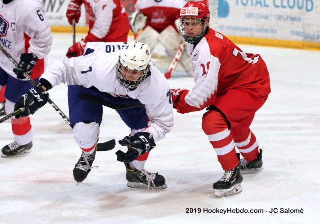 Photo hockey match Denmark - France le 18/04/2019