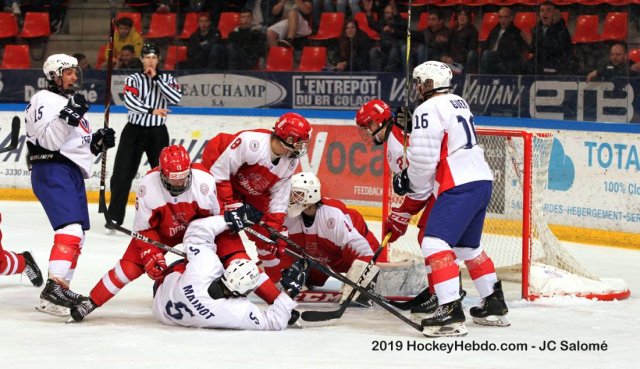 Photo hockey match Denmark - France le 18/04/2019