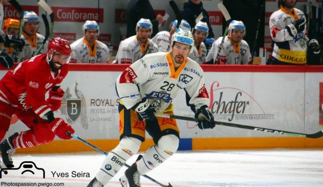 Photo hockey match Lausanne - Zug le 22/10/2019
