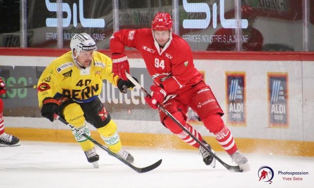 Photo hockey match Lausanne - Bern le 08/12/2020