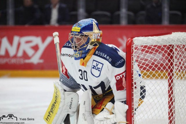 Photo hockey match Lausanne - Zug le 26/10/2021