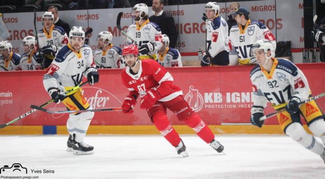 Photo hockey match Lausanne - Zug le 26/10/2021