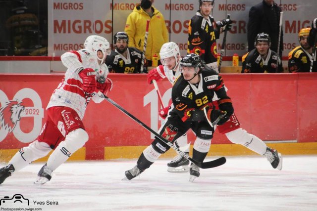 Photo hockey match Lausanne - Bern le 27/11/2021