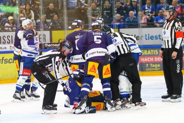 Photo hockey match Zug - Zürich le 23/04/2022