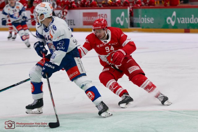 Photo hockey match Lausanne - Zürich le 10/12/2022