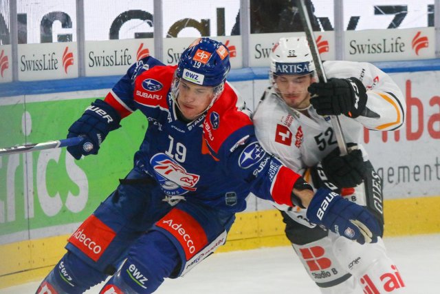 Photo hockey match Zürich - Lugano le 27/10/2023