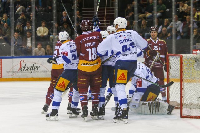 Photo hockey match Genève - Zug le 04/11/2023