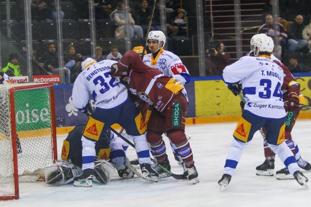 Photo hockey match Genève - Zug le 04/11/2023