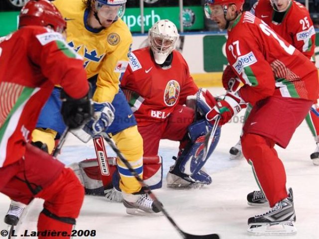 Photo hockey album Mondiaux : 2ème journée - Suède / Biélorussie