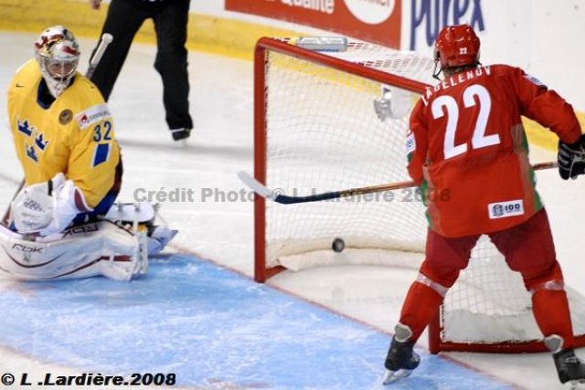 Photo hockey album Mondiaux : 2ème journée - Suède / Biélorussie