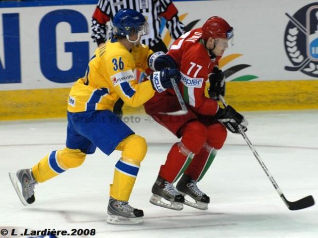 Photo hockey album Mondiaux : 2ème journée - Suède / Biélorussie