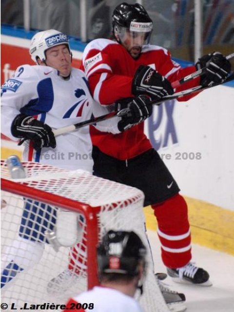 Photo hockey album Mondiaux : 2ème journée - Suisse / France - L. Lardière