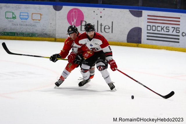 Photo hockey match Rouen - Briançon  le 22/12/2023