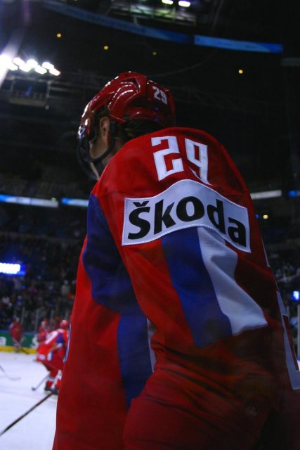 Photo hockey album Mondiaux : 3ème journée - Russie / Rep. Tchèque - N. Leleu