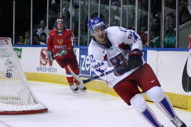 Photo hockey album Mondiaux : 3ème journée - Russie / Rep. Tchèque - N. Leleu