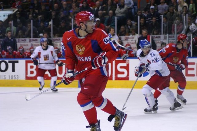 Photo hockey album Mondiaux : 3ème journée - Russie / Rep. Tchèque - N. Leleu