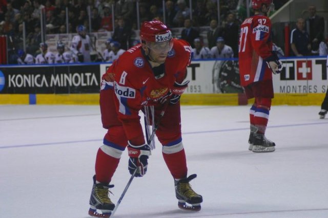 Photo hockey album Mondiaux : 3ème journée - Russie / Rep. Tchèque - N. Leleu