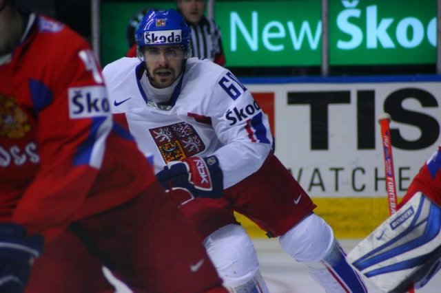 Photo hockey album Mondiaux : 3ème journée - Russie / Rep. Tchèque - N. Leleu