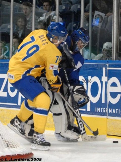 Photo hockey album Mondiaux : 4ème journée - France / Suède L. Lardière