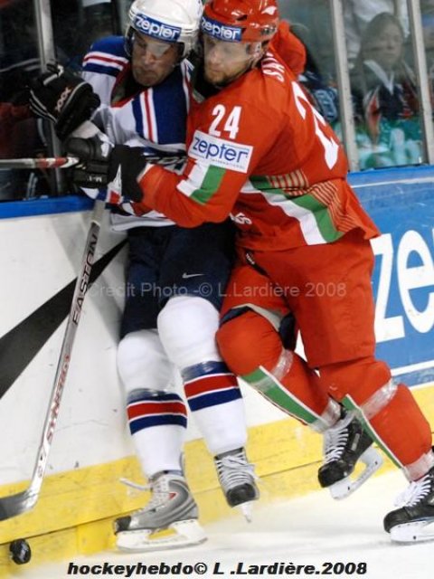 Photo hockey album Mondiaux : 6ème journée -  France / Biélorussie - L. Lardière