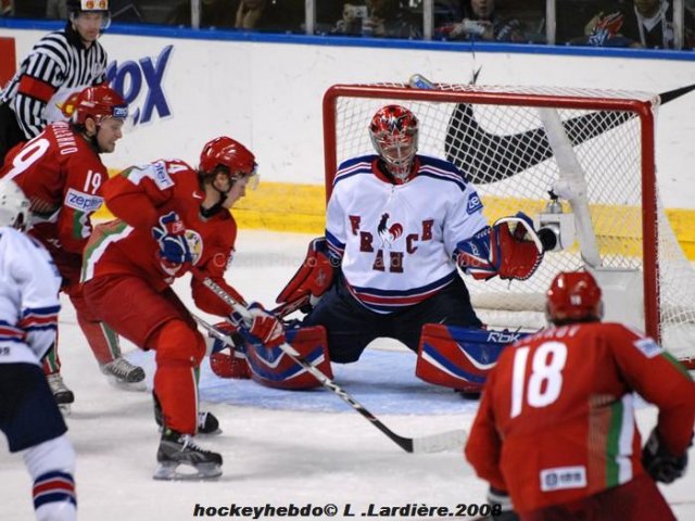 Photo hockey album Mondiaux : 6ème journée -  France / Biélorussie - L. Lardière