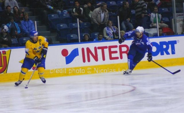 Photo hockey album Mondiaux : 4ème journée - France / Suède N. Leleu